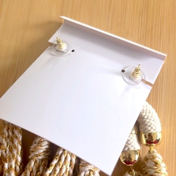 Brand New Kendra Scott Masie Tassel Statement Earrings 14k Gold Plated White - Picture 11 of 13